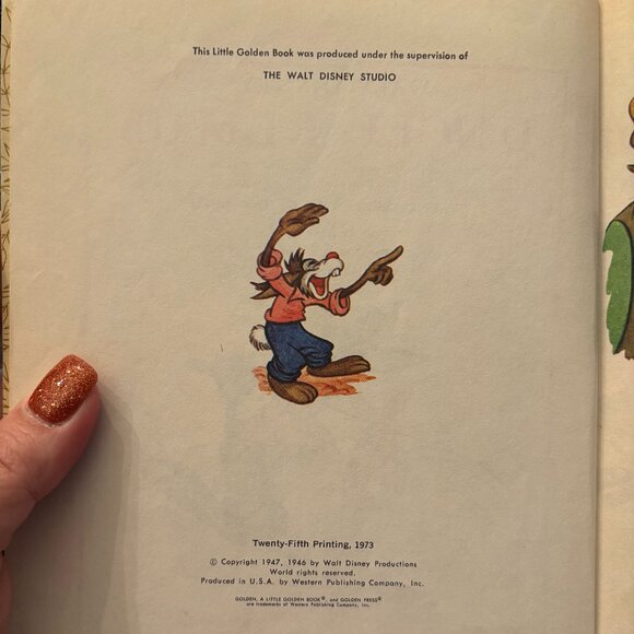 Vintage 1973 Walt Disney Little Golden Book ~ Uncle Remus ~ 25th Printing - Picture 3 of 4